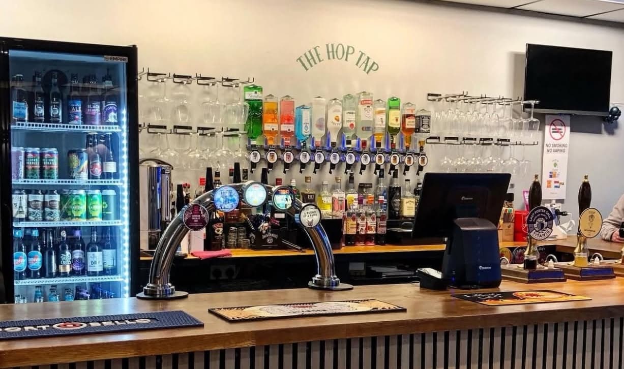 Beer taps at The Hop Tap